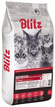 Сухой корм BLITZ Classic Adult Cat Chicken для взрослых кошек (Курица)